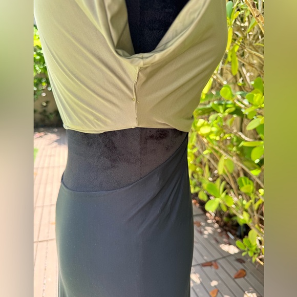 Vix Paula Hermanny Loop Midi Cover Up Black Olive Green Beach Pool Dress XS - Picture 8 of 12